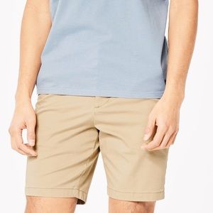 H&M men’s standard fit khaki cotton stretch chino shorts size 34